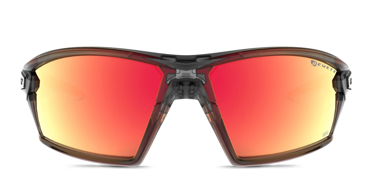 Demetz Mud w/Clip-On Gray glasses - Gray - Frontal View