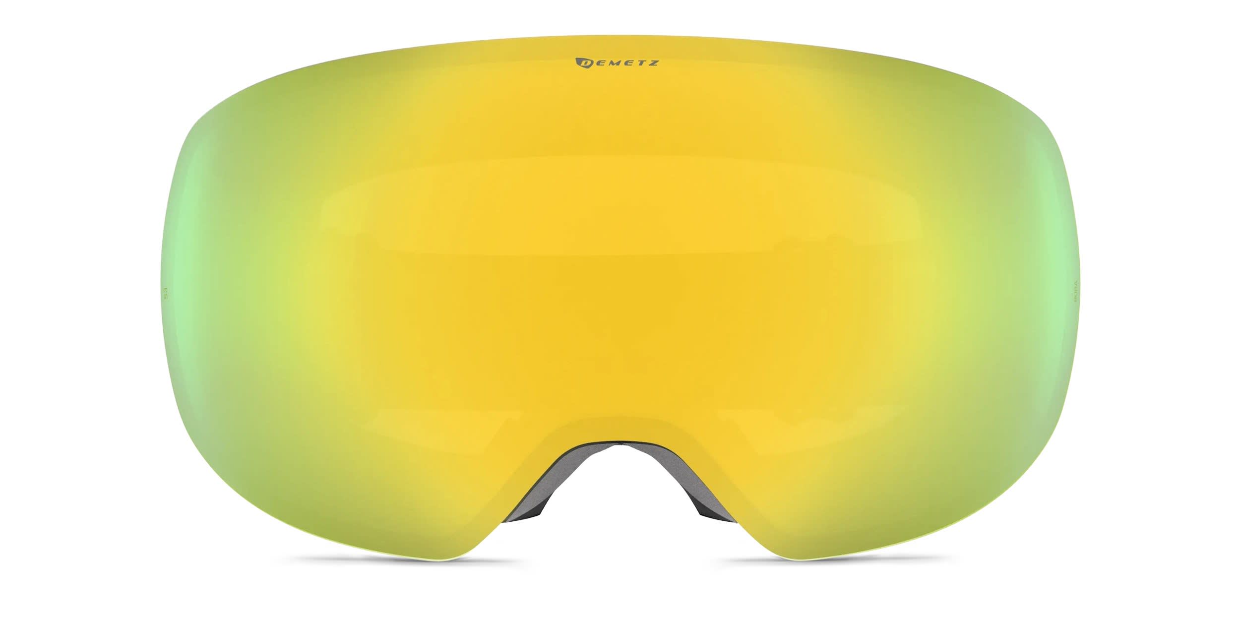 Demetz Bump Ski Goggles w/Clip-in Yellow, Black glasses - Yellow / Black - Frontal View