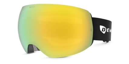 Demetz Bump Ski Goggles w/Clip-in Yellow, Black glasses - Yellow / Black - Angle View