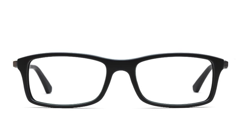 Ray-Ban 7017 Black w/Green glasses - Black / Green - Frontal View