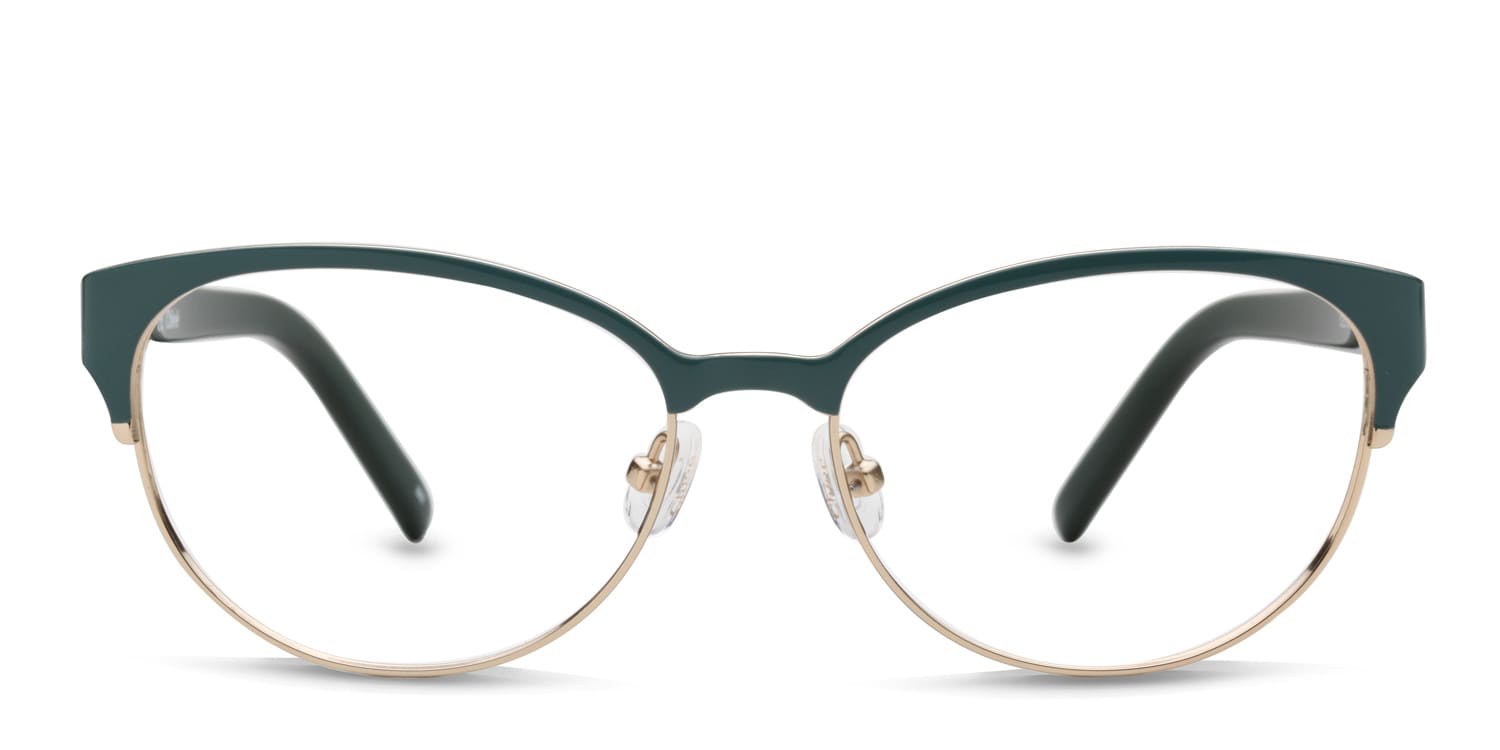 Chloe CE2105 Green w/Gold NA glasses - Green - Frontal View