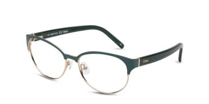 Chloe CE2105 Green w/Gold NA glasses - Green - Angle View