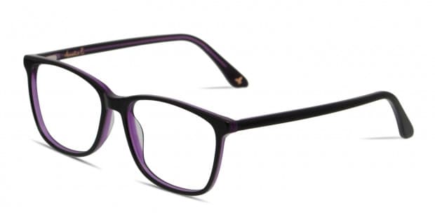 Black and purple glasses best sale