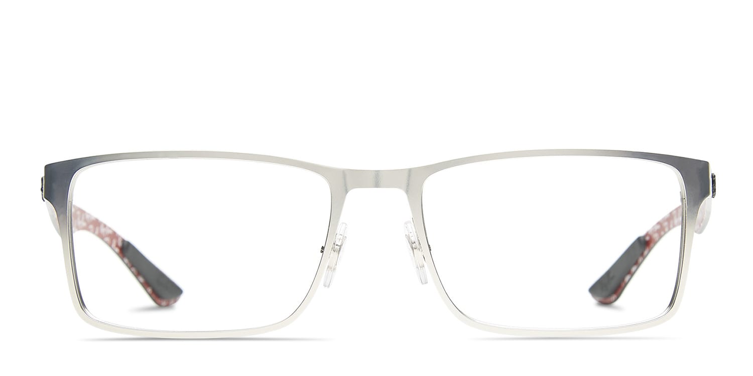 Ray-Ban 8415 Silver w/Red NA glasses - Red / Silver - Frontal View