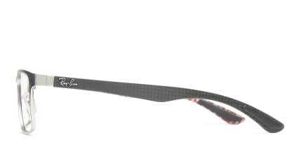 Ray-Ban 8415 Silver w/Red NA glasses - Red / Silver - Side View