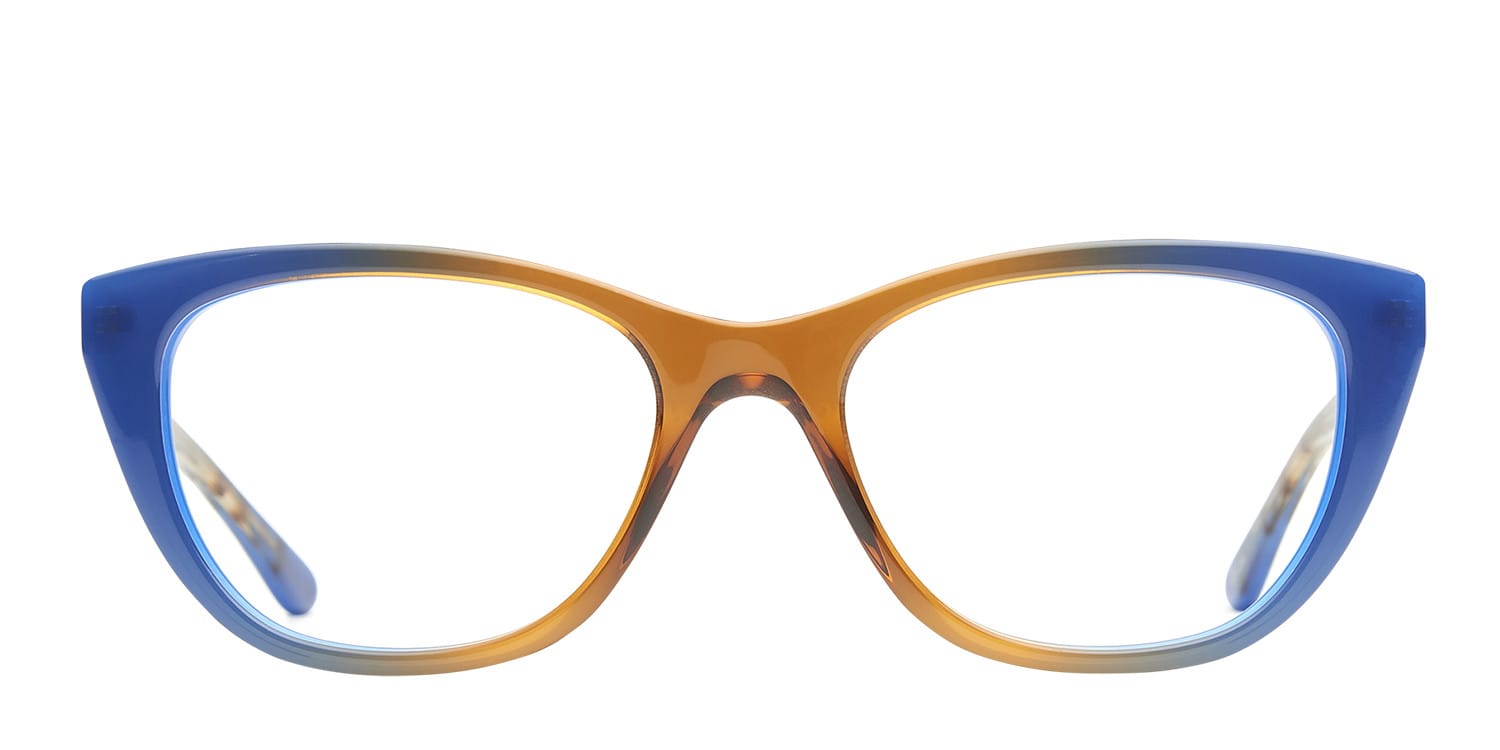 Ray-Ban RB5322 Brown w/Blue glasses - Blue / Brown - Frontal View