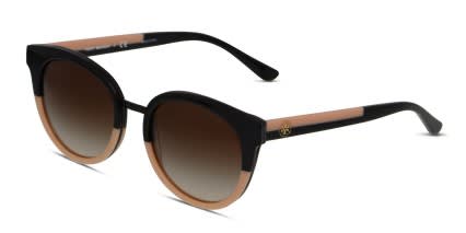 Tory Burch Panama Black w/Neutrals glasses - Black / Beige - Angle View
