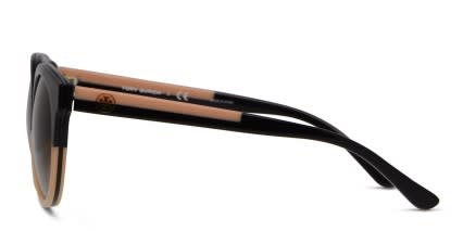Tory Burch Panama Black w/Neutrals glasses - Black / Beige - Side View