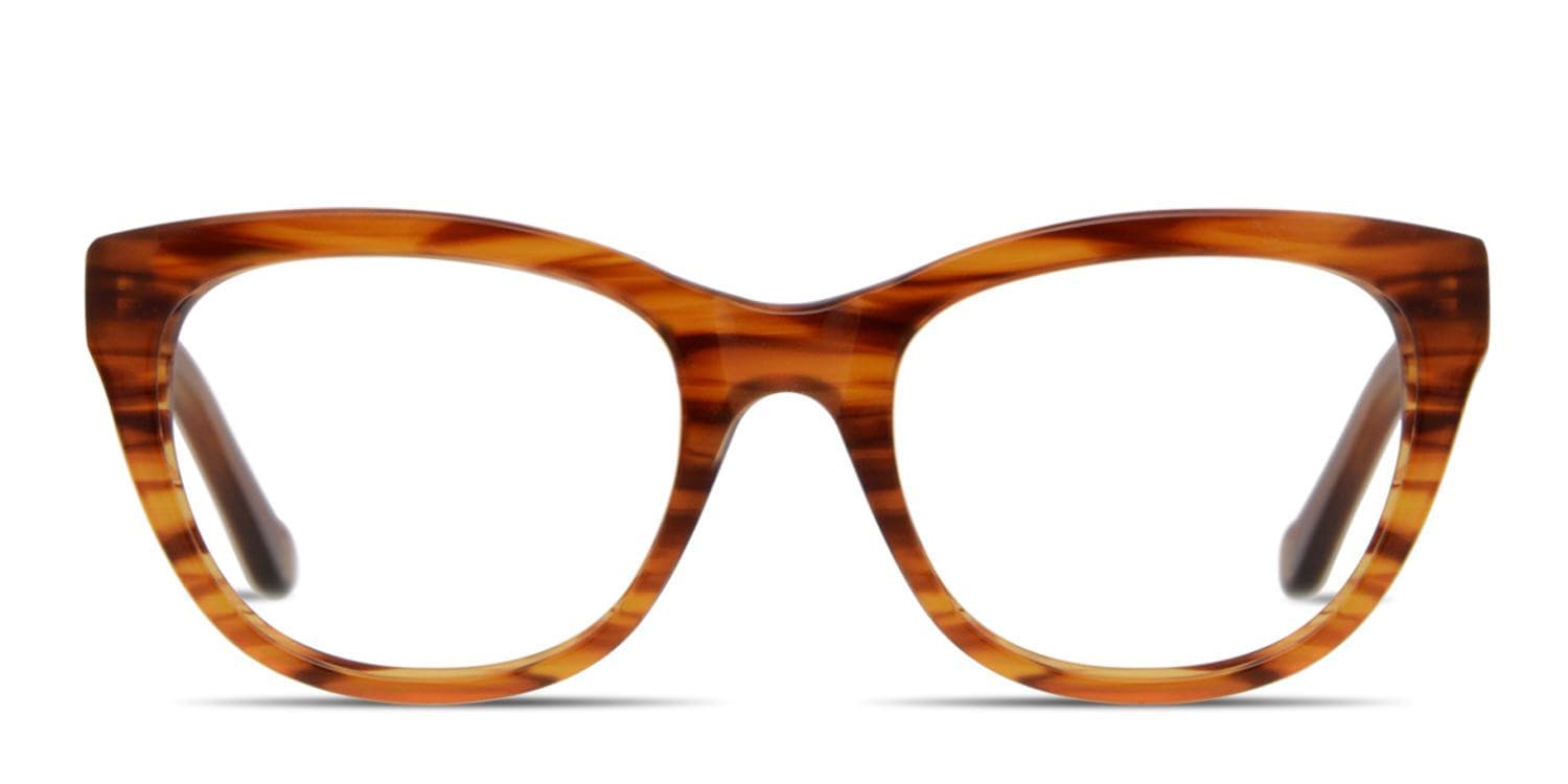 Muse M1275 Brown Stripe glasses - Brown - Frontal View