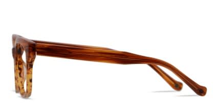 Muse M1275 Brown Stripe glasses - Brown - Side View