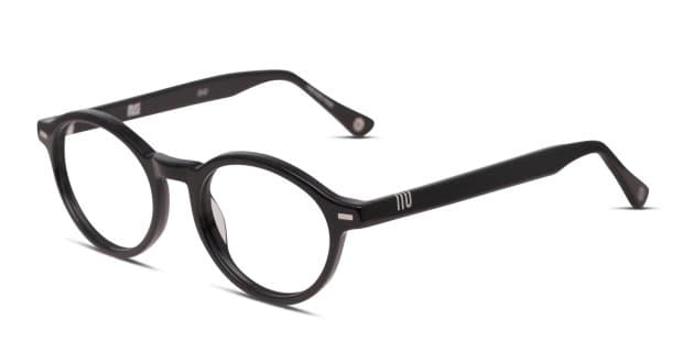 Muse Woman’s Round Eyeglasses Black 49-24-145 Muse Mage Shiny Black Eyeglasses | Includes FREE Rx Lenses main image 3
