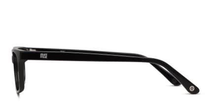 Muse Carpenter Shiny Black glasses - Shiny Black - Side View