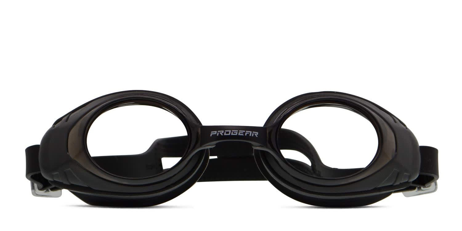 Progear HSV-1302 Swimming Goggles Black, Clear glasses - Black / Clear - Frontal View