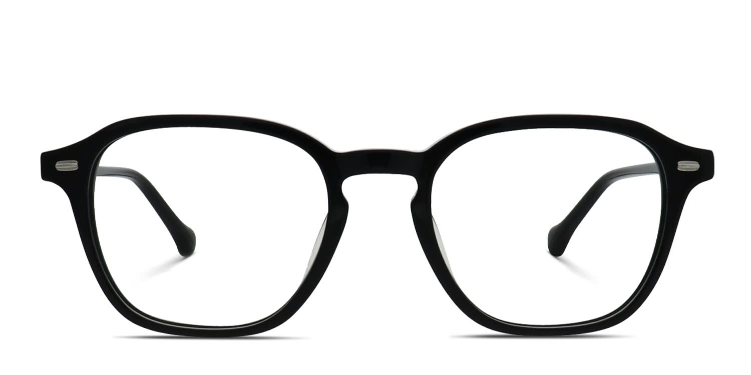 Belvie Dejar Shiny Black glasses - Shiny Black - Frontal View