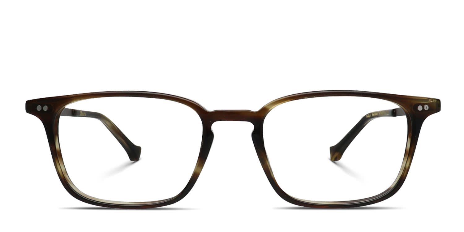Belvie Edgar w/Clip-On Brown, Tortoise Prescription Eyeglasses