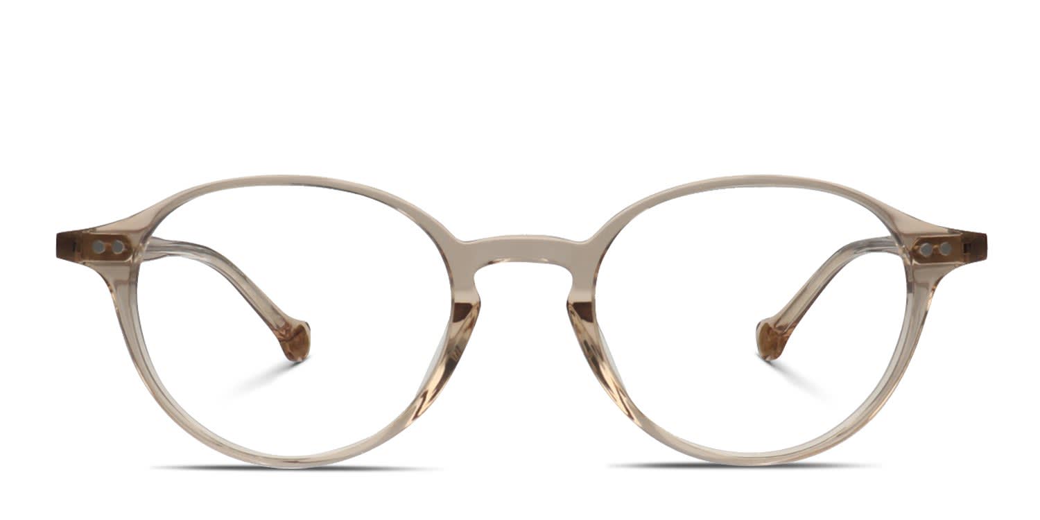 Belvie Kaisa Beige, Clear glasses - Beige / Clear - Frontal View