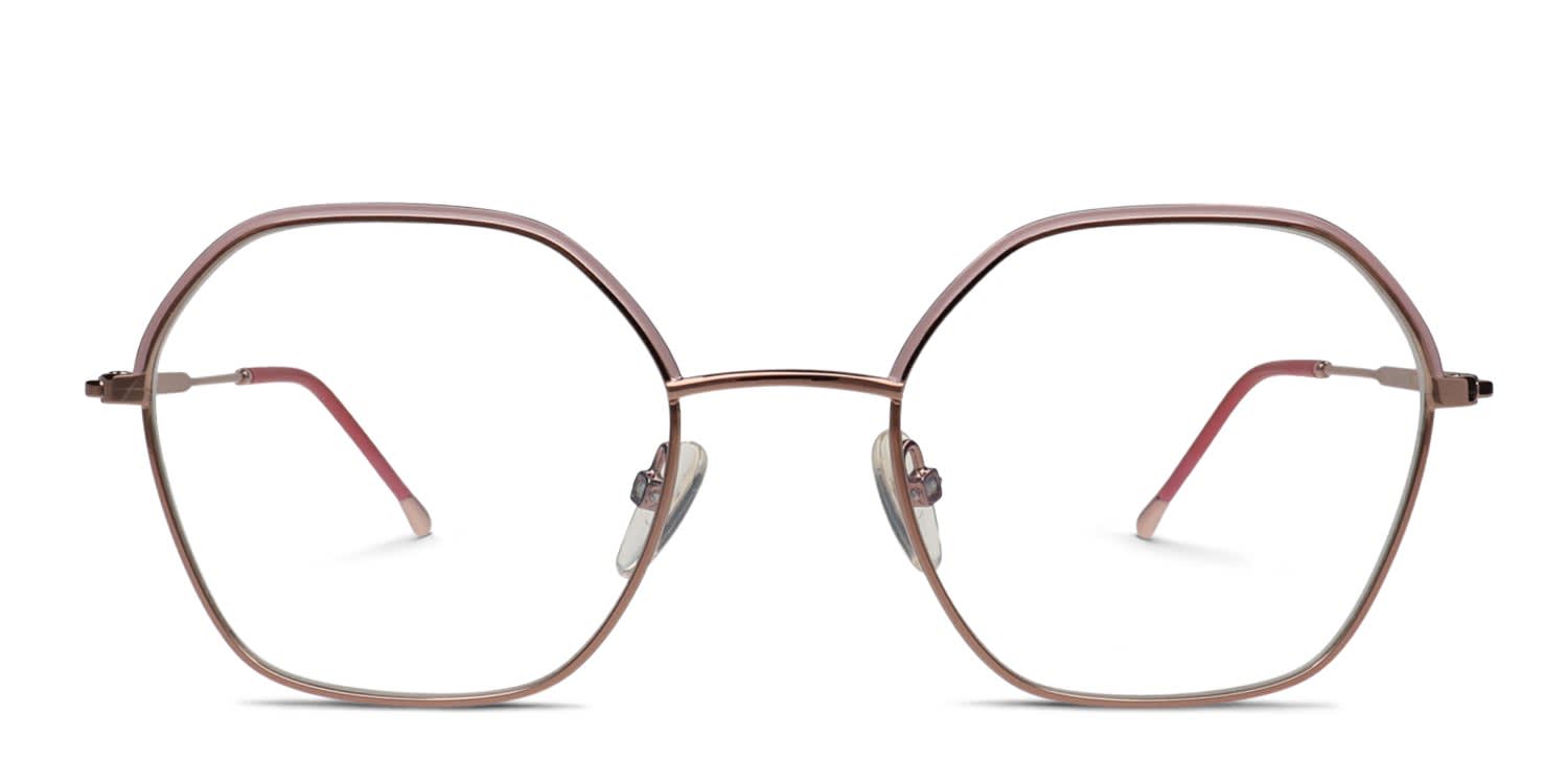Belvie Alice Pink, Rose Gold glasses - Rose Gold - Frontal View