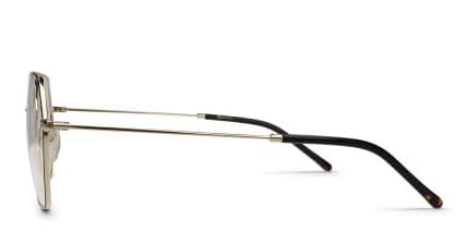 Belvie Camille Gold, Black glasses - Gold / Black - Side View