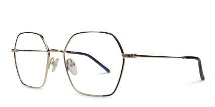 Belvie Camille Gold, Black glasses - Gold / Black - Angle View
