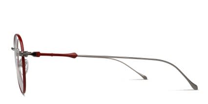 Belvie Holly Red, Gunmetal glasses - Red / Gunmetal - Side View