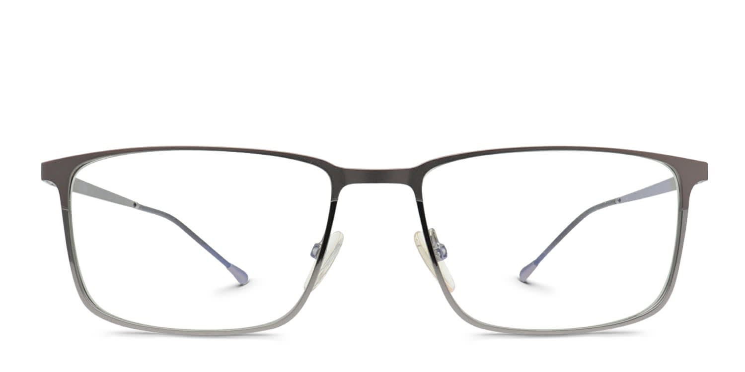 Belvie Leonard Gunmetal, Silver Prescription Eyeglasses