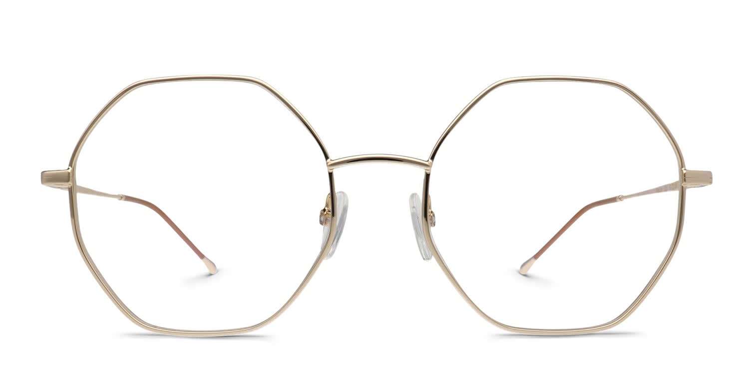 Belvie Manon Gold glasses - Gold - Frontal View