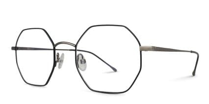 Belvie Michon Blue, Gunmetal glasses - Blue / Gunmetal - Angle View