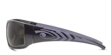 Eyres Allblack Gray, Purple glasses - Gray / Purple - Side View