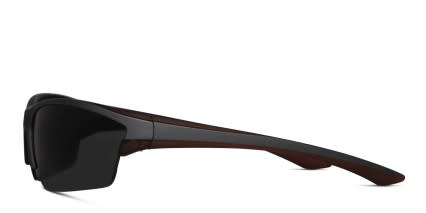 Lancer Gray, Brown (Non-Rx-able) glasses - Gray / Brown - Side View