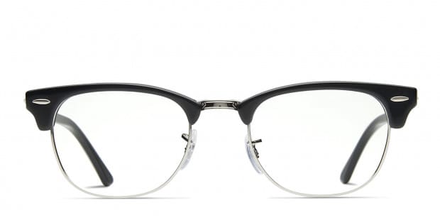 Ray Ban RX5154 Clubmaster Black Silver Eyeglasses Includes FREE Rx Lenses