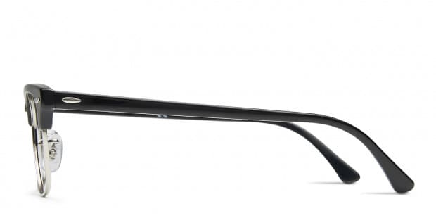 Ray-Ban RX5154 Clubmaster Black/Silver Eyeglasses | Includes FREE Rx Lenses