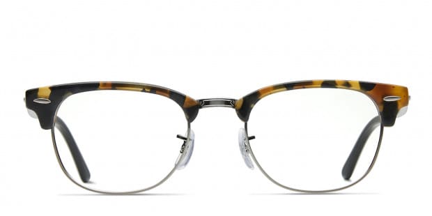 Ray Ban 5154 Clubmaster Leopard w Black Prescription Eyeglasses