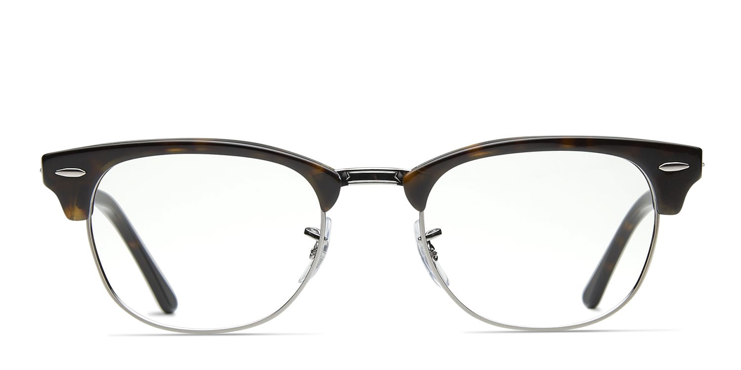 Ray-Ban RX5154 Clubmaster Tortoise w/Silver glasses - Tortoise / Silver - Frontal View