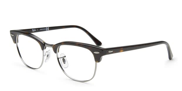Ray-Ban RX5154 Clubmaster Tortoise w/Silver Eyeglasses | Includes