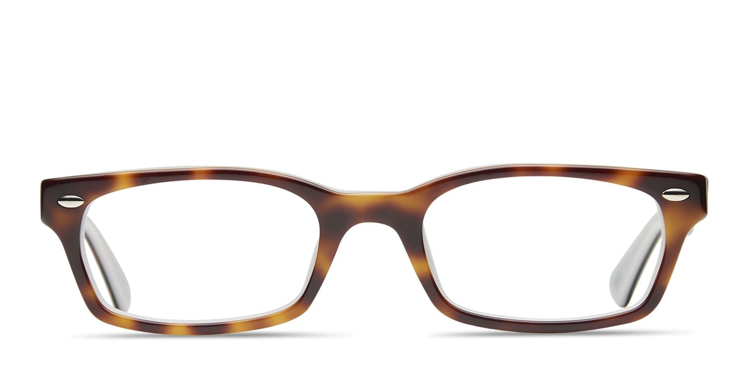 Ray-Ban 5150 Tortoise w/White Standard Prescription Eyeglasses
