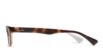 Ray-Ban 5150 Tortoise w/White Standard glasses - Tortoise / White - Side View