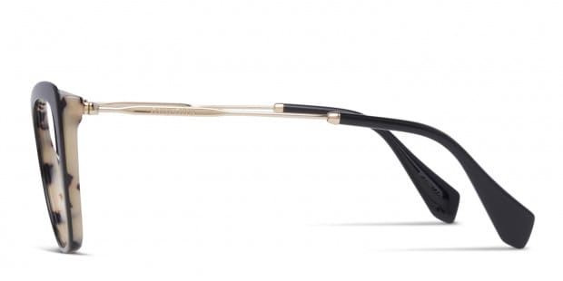 【送料、関税込】MiuMiu 可愛いキャットアイメガネ MU02QV Miu Miu MU 02QV Black w/Leopard Prescription Eyeglasses