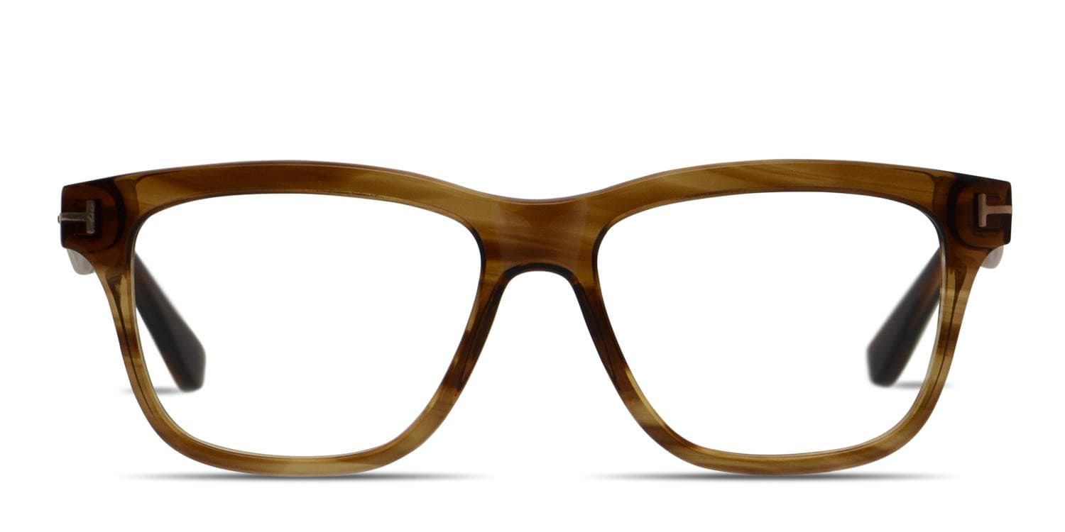 Tom Ford TF5372 Brown/Clear Eyeglasses | Includes FREE Rx Lenses