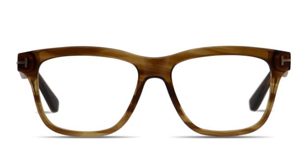 Tom Ford TF5372 Brown/Clear Eyeglasses | Includes FREE Rx Lenses