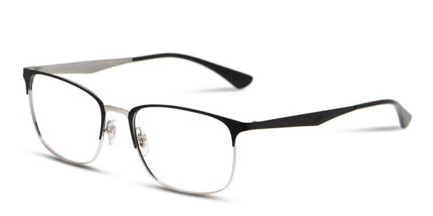 Ray-Ban RX6421 Black/Silver Eyeglasses | Includes FREE Rx Lenses