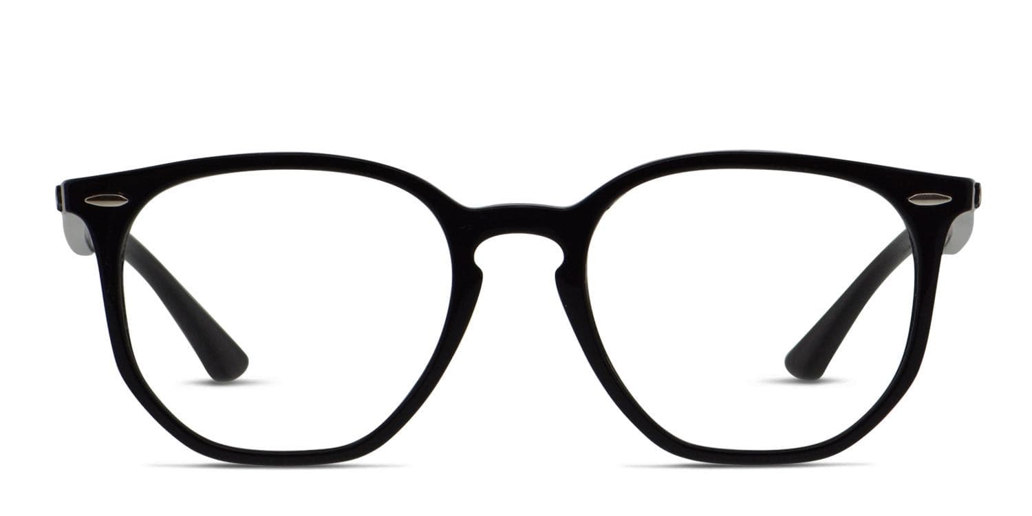 ブラックラウンドフレームメガネ Ray-Ban RX7151 Shiny Black Prescription Eyeglasses