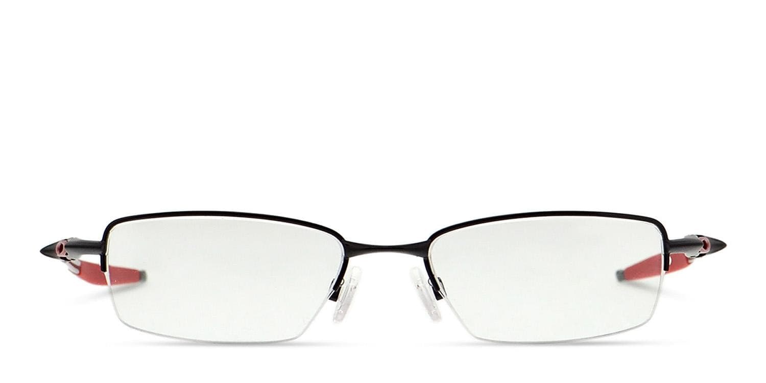 oページ Oakley Coverdrive Shiny Black w/Red Prescription Eyeglasses