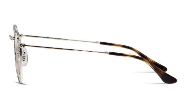 Ray-Ban RX3447V Round Metal Blue/Silver Eyeglasses | Includes FREE