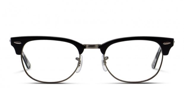 Ray Ban 5154 Clubmaster Black w Gunmetal Pattern Prescription Eyeglasses