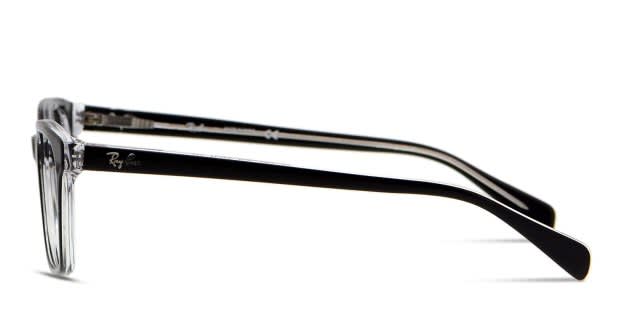 Ray-Ban RX5362 Shiny Black/Clear Eyeglasses | Includes FREE Rx Lenses