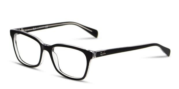 Ray-Ban RX5362 Shiny Black/Clear Eyeglasses | Includes FREE Rx Lenses