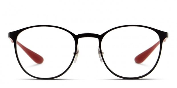 Ray Ban 6355 Black Silver Red Prescription Eyeglasses