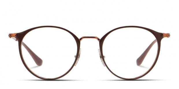 Ray Ban 6378 Brown Rose Gold Eyeglasses Includes FREE Rx Lenses