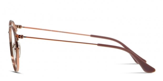 Ray Ban 6378 Brown Rose Gold Eyeglasses Includes FREE Rx Lenses