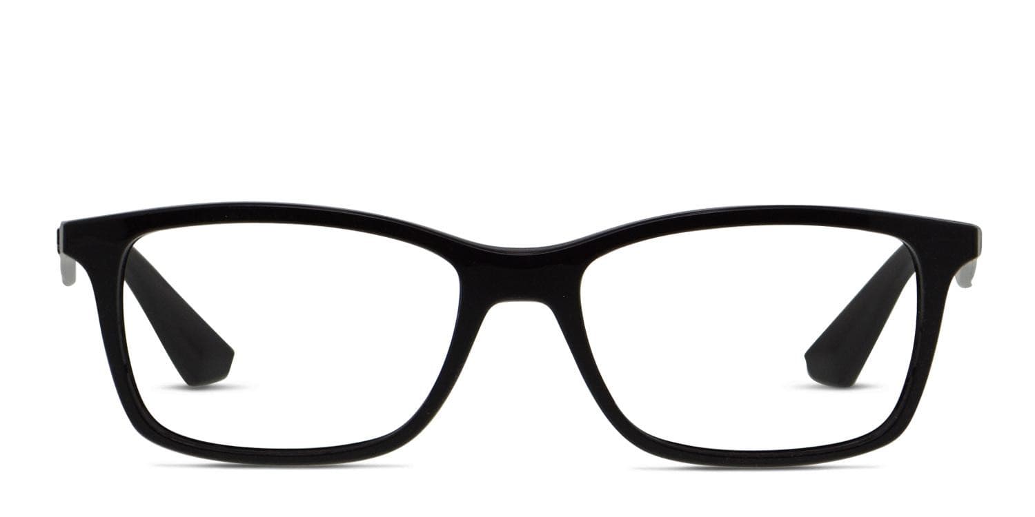 Ray-Ban 7047 Shiny Black glasses - Shiny Black - Frontal View